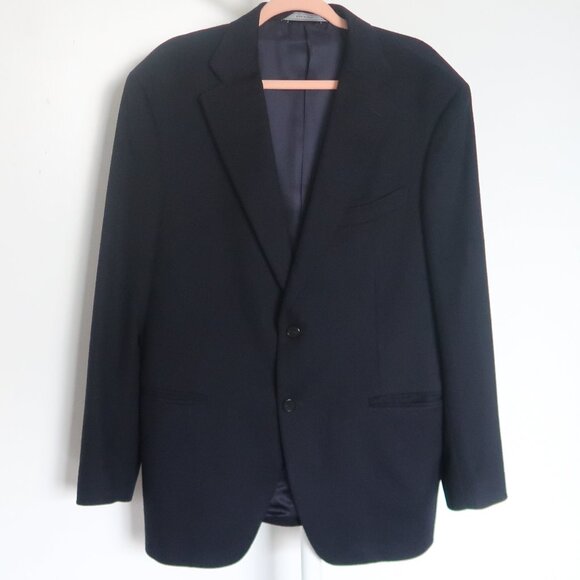 Cardinal of Canada 100% Cashmere Navy by Colombo Italy Blazer Sport Coat 44 R XL - Picture 1 of 6